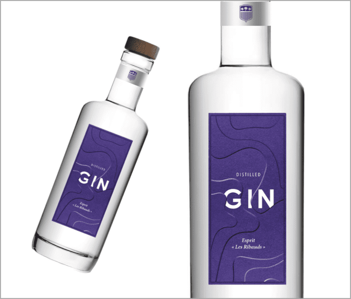 Bouteille du gin Esprit Les Ribauds